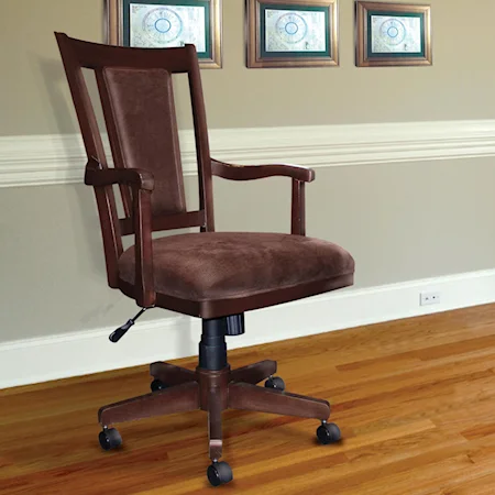 Executive Desk Chair with Stampede Cactus Fabric